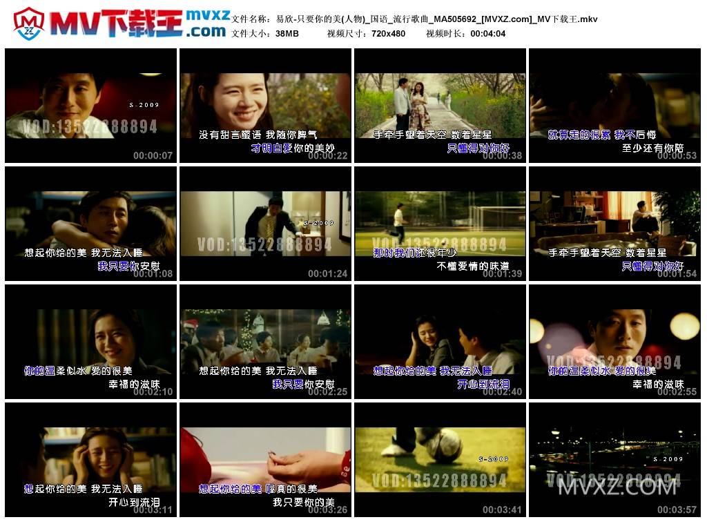 易欣-只要你的美(人物)_国语_流行歌曲_MA505692